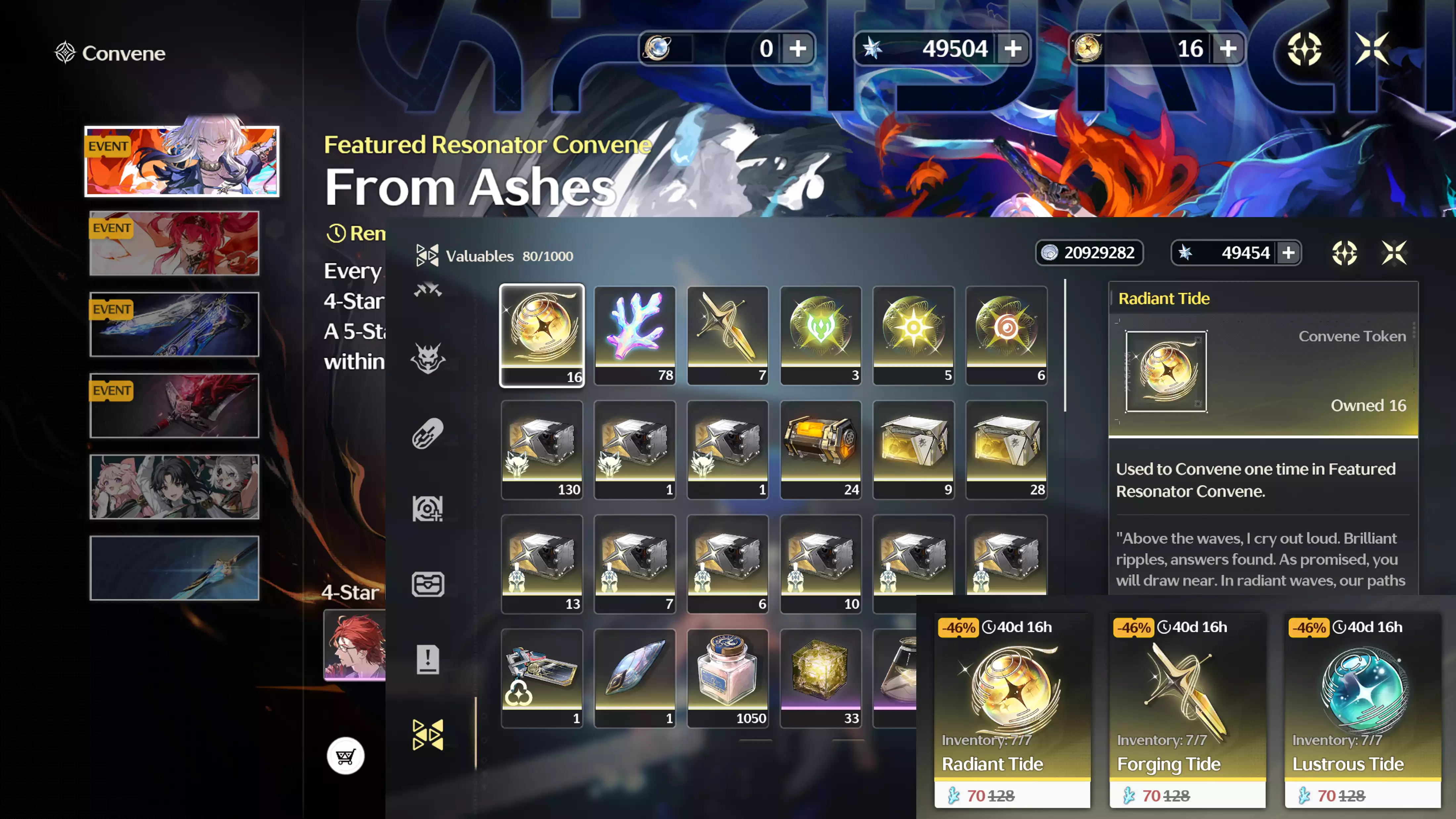 (SEA) UL42: ~50k Astrite+ 16 Vàng + 7 Vũ khí + 78 san hô + đăng nhập nhận 12 roll Vàng